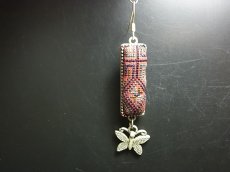 画像6: ミャオ族（苗族）の苗銀製・刺繍古裂ピアス/  Miao Old embroidery earrings　 (6)