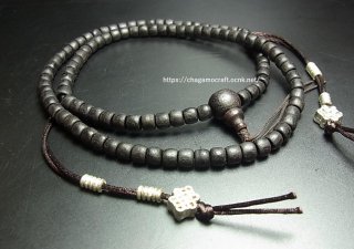 ♦チベット仏教美術 大数珠 人顔 四面 手彫り彫刻コレクション骨董品アンティーク BUONA VISTA（ブオナ ビスタ） チベット美術骨董品