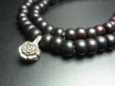 画像4: 黒朱色・老菩提根のチベット念珠（ Tibetan bodhi roots mala） (4)