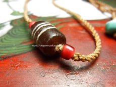 画像3: 古代チュムジー（トランス・ヒマラヤ圏）紀元前、エッチドカーネリアン（dzi）チョーカー (3)