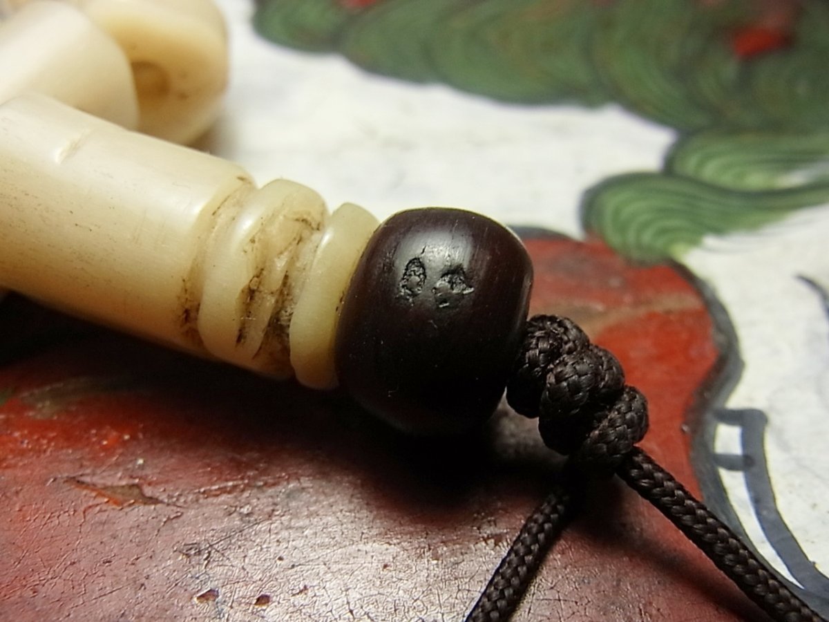 画像6: タカの骨の御数珠(Tibetan Pongtra MALA) アンティーク・密教法具　109珠 (6)