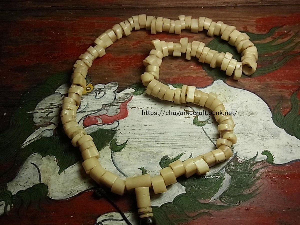 画像7: タカの骨の御数珠(Tibetan Pongtra MALA) アンティーク・密教法具　109珠 (7)