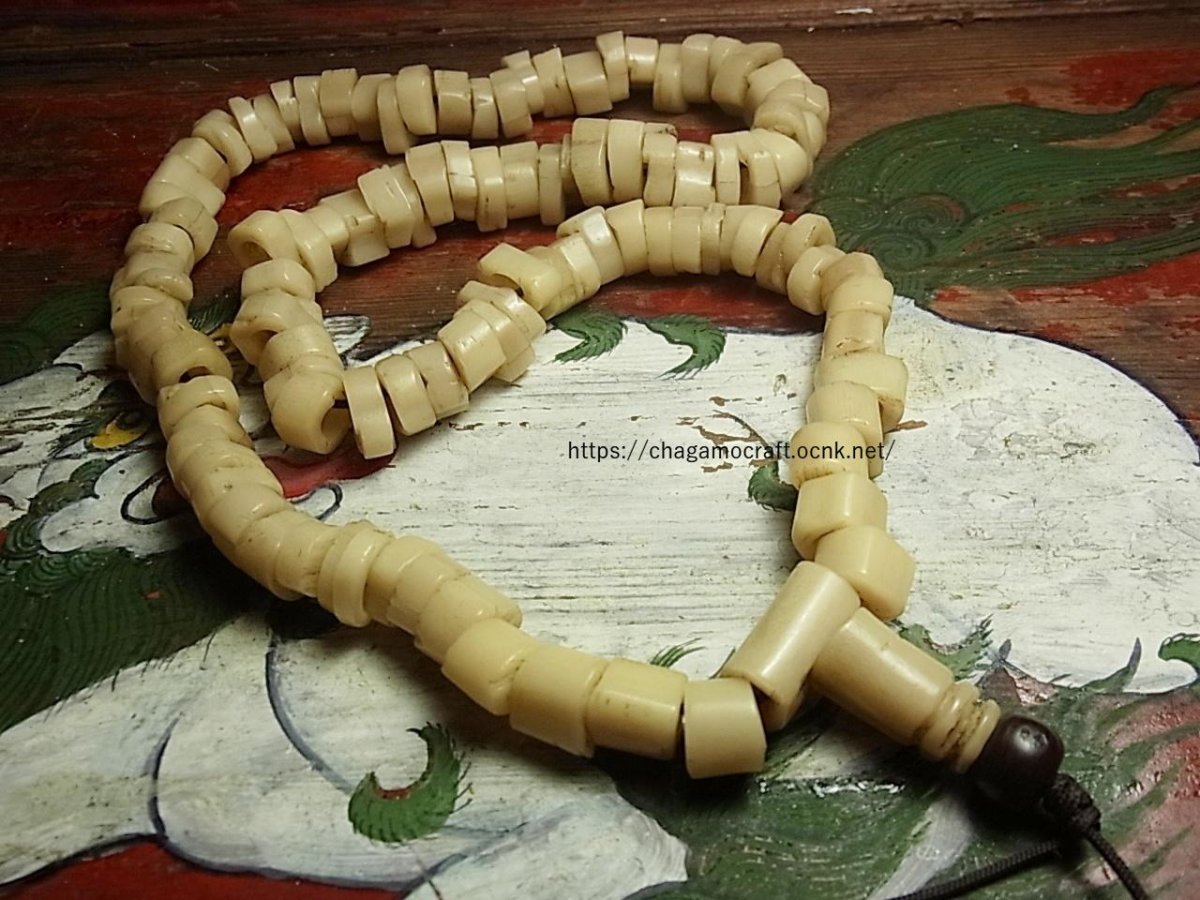 画像3: タカの骨の御数珠(Tibetan Pongtra MALA) アンティーク・密教法具　109珠 (3)