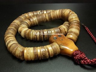 チベット　カパラ　念珠　骨製　アンティーク　仏教美術 チベット カパラ 念珠 骨製 アンティーク 仏教美術
