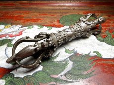 画像1: チベット密教法具・ドルジェ（金剛杵・五鈷杵・ヴァジュラ）　鉄製 (1)