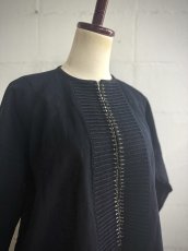 画像5: ヤオ族（金平瑶族・jing ping yao）藍染・綿麻/（濃藍色）前開きジャケット（ユニセックス） (5)