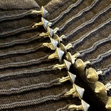 画像9: ヤオ族（金平瑶族・jing ping yao）藍染・綿麻/（濃藍色）前開きジャケット（ユニセックス） (9)