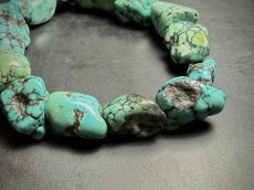 画像6: チベタン・アンティークターコイズ(yu)のブレスレット（Old tibetan  turquoise）約32g (6)