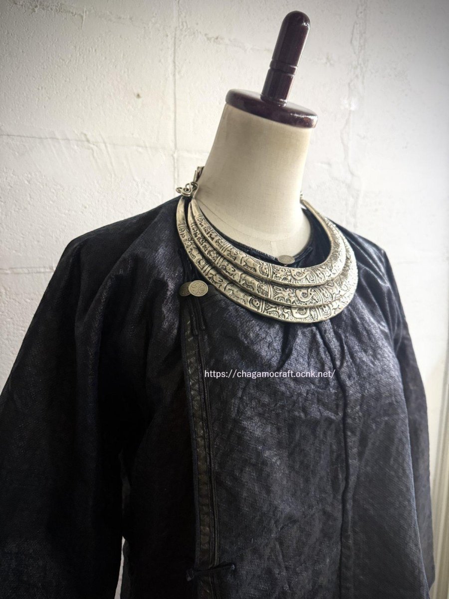 画像2: ミャオ族の十二支三連トライバルネックレス（苗銀製）首飾り (2)