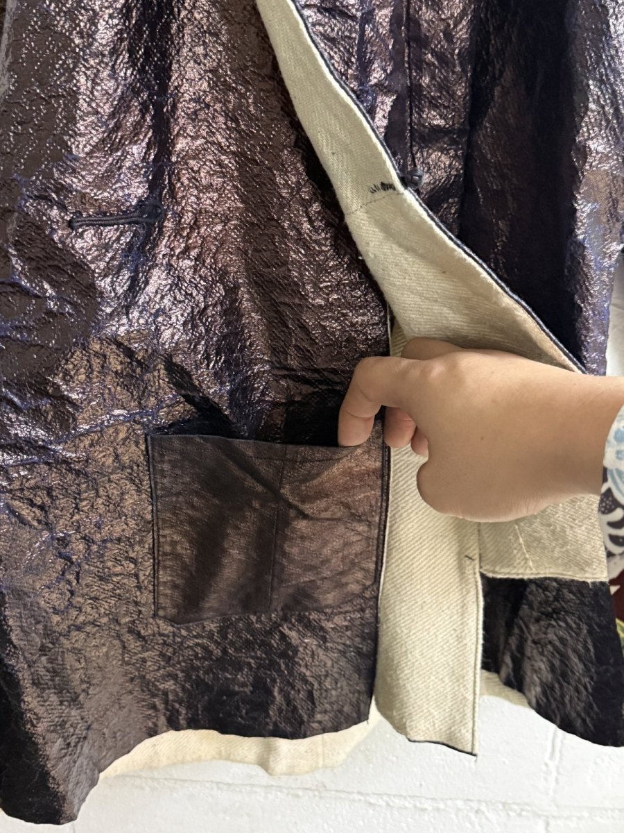 画像9: 侗族( Dong tribe /トン族)　藍染・木綿・亮布・特殊織り　上衣（ビンテージ） (9)