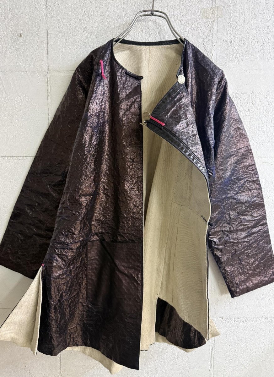 画像6: 侗族( Dong tribe /トン族)　藍染・木綿・亮布・特殊織り　上衣（ビンテージ） (6)