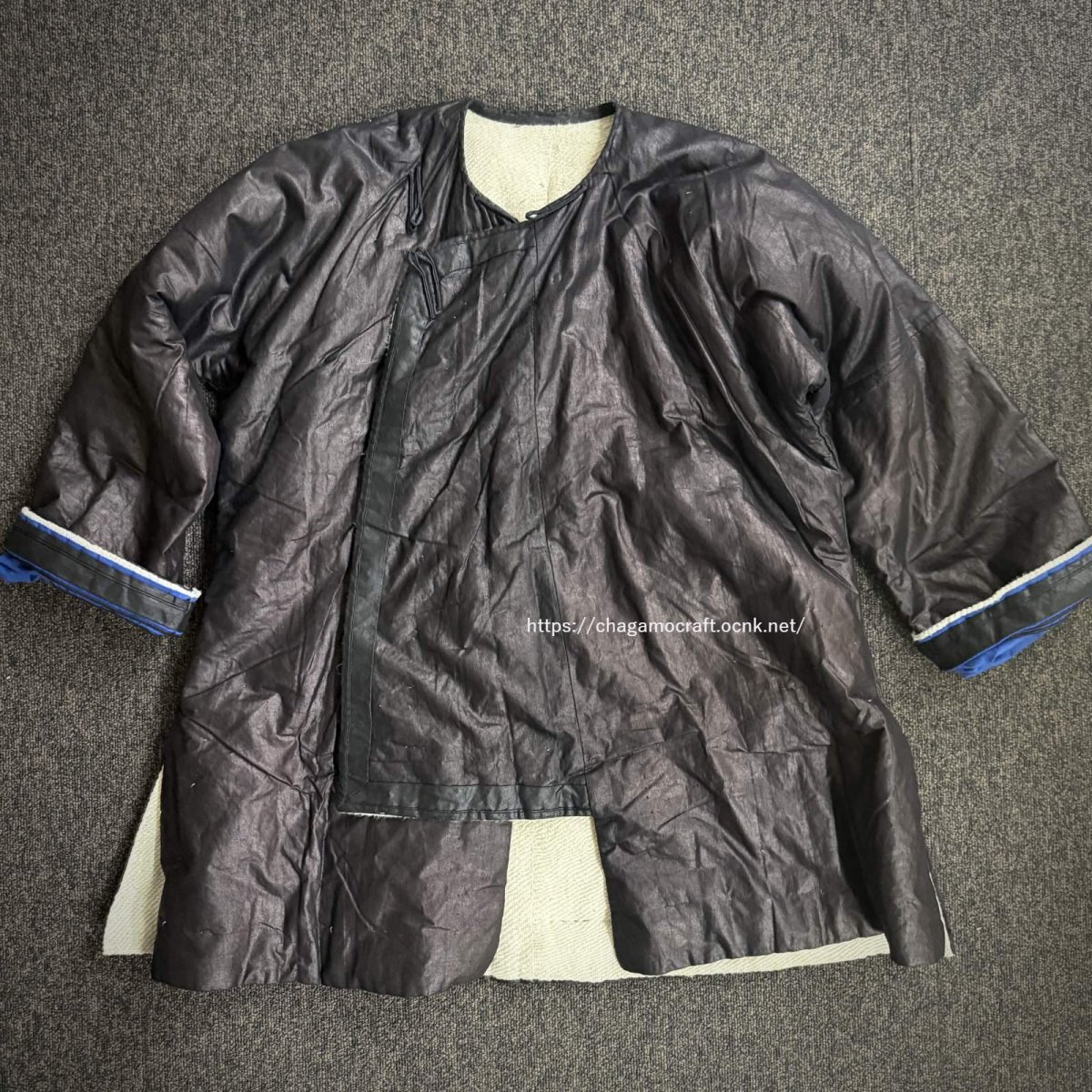 画像1: 侗族( Dong tribe /トン族)　藍染・木綿・亮布　上衣（ビンテージ） (1)