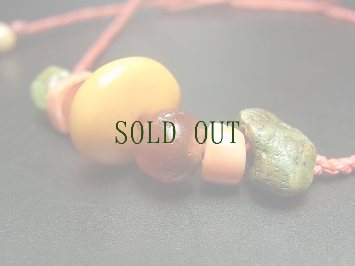 画像3: チベタン・トレジャービーズとセンゲトクチャのチョーカーネックレス　（ tibetan beads neckless） (3)