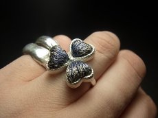 画像5: 貴州ミャオ族の刺繍古裂リング（苗銀製） (5)