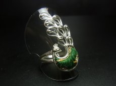 画像1: 貴州ミャオ族の刺繍古裂リング（苗銀製） (1)