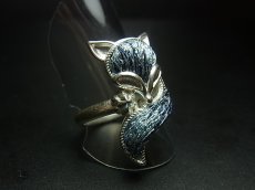 画像1: 貴州ミャオ族の刺繍古裂リング（苗銀製） (1)