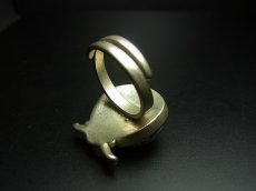 画像4: 貴州ミャオ族の刺繍古裂リング（苗銀製） (4)