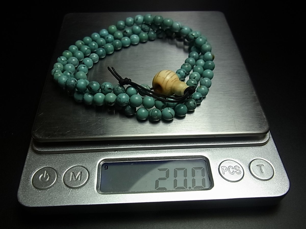 画像6: チベタン・オールドターコイズの108玉念珠　（Old TIbetan  turquoise　ｍala） (6)
