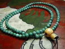 画像1: チベタン・オールドターコイズの108玉念珠　（Old TIbetan  turquoise　ｍala） (1)