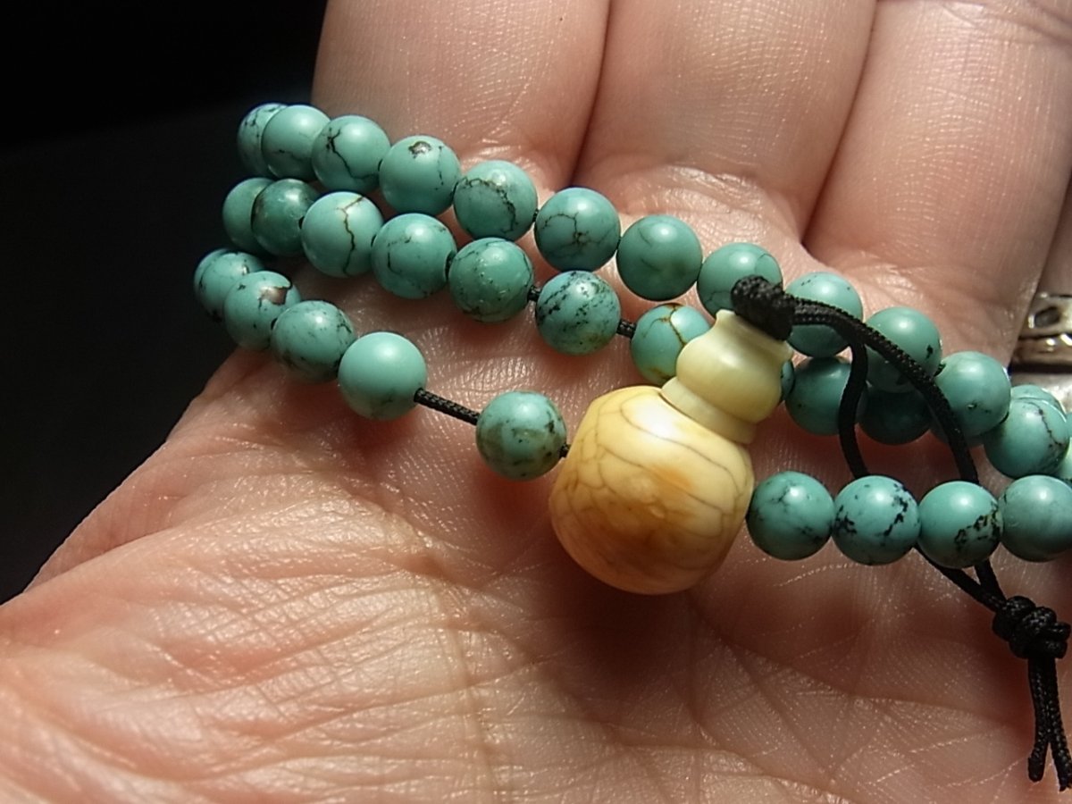 画像5: チベタン・オールドターコイズの108玉念珠　（Old TIbetan  turquoise　ｍala） (5)