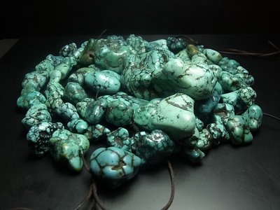 画像1: チベタン・アンティークターコイズ(yu)　（Old tibetan  turquoise）