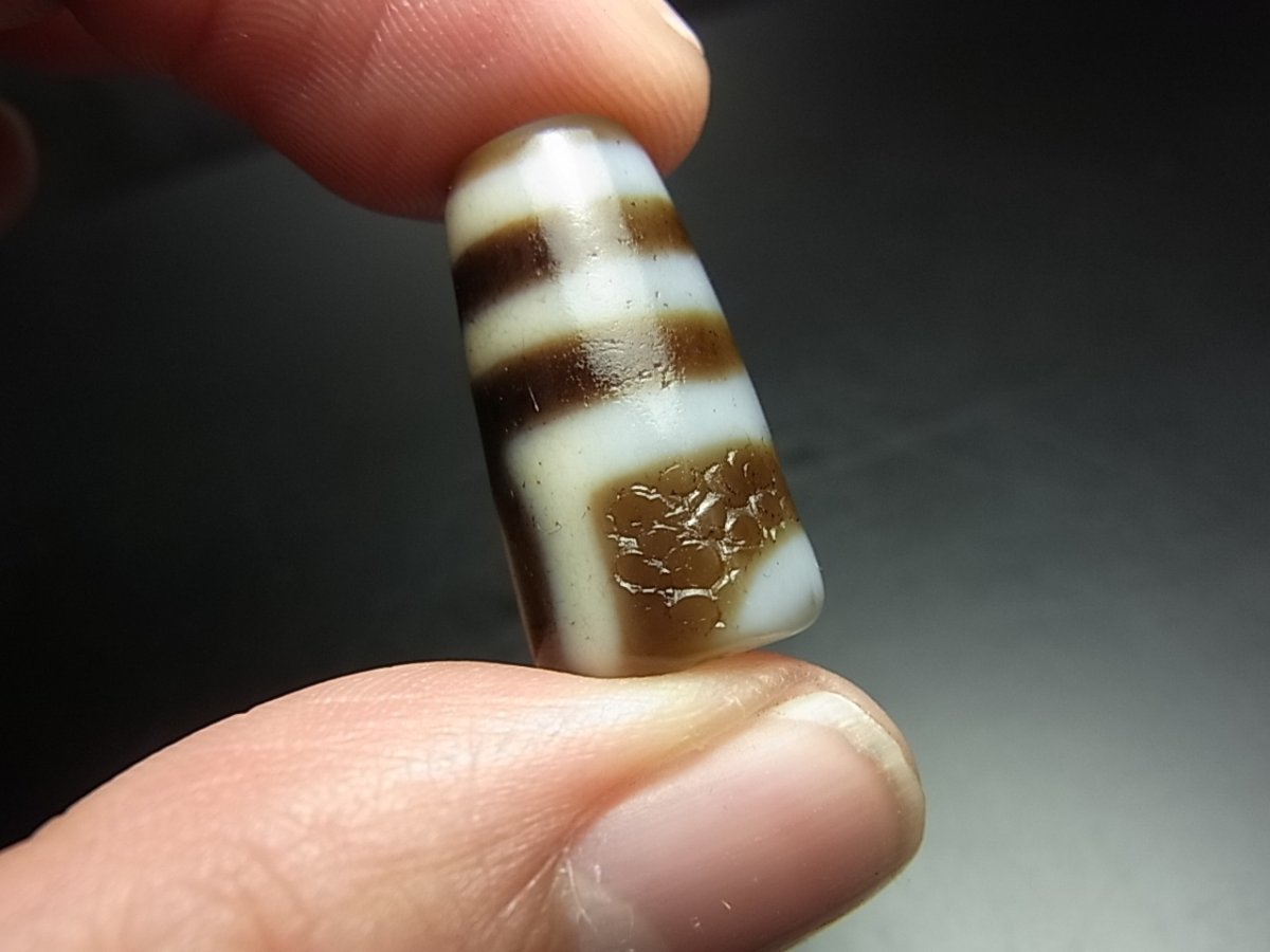 画像5: ジービーズ　３アイ( dzi mig sum pa )　チベット三眼天珠　 (5)