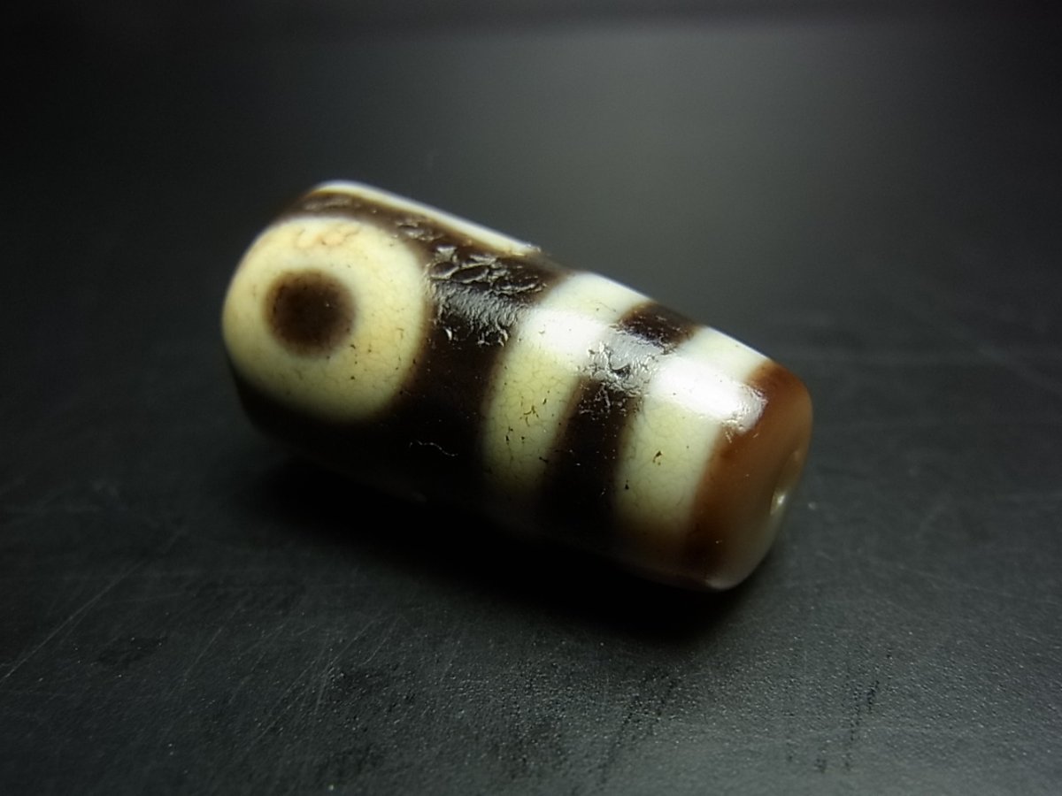 画像4: ジービーズ　３アイ( dzi mig sum pa )　チベット三眼天珠　 (4)