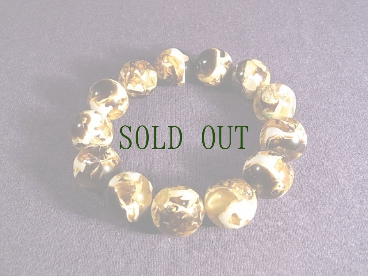 画像2: 虎琥珀の念珠　（花琥珀） (2)