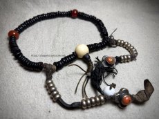 画像1: チベット・老紫檀とペマラカ、数珠カウンターの御数珠　( Old TIbetan rose wood beads  mala )　アンティーク (1)