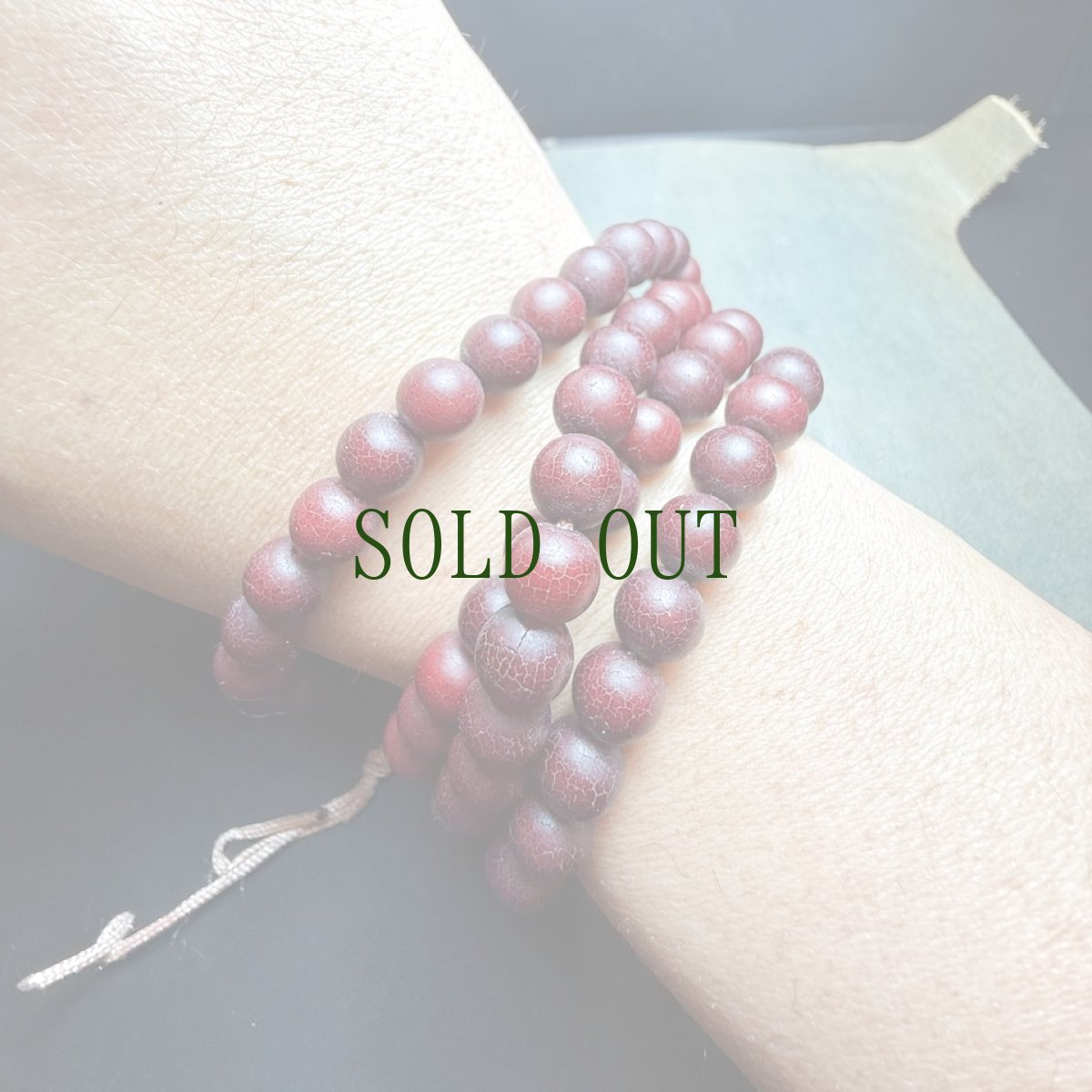 画像6: 紅紫色・老菩提根のチベット念珠（Old Tibetan bodhi roots mala）オールド (6)