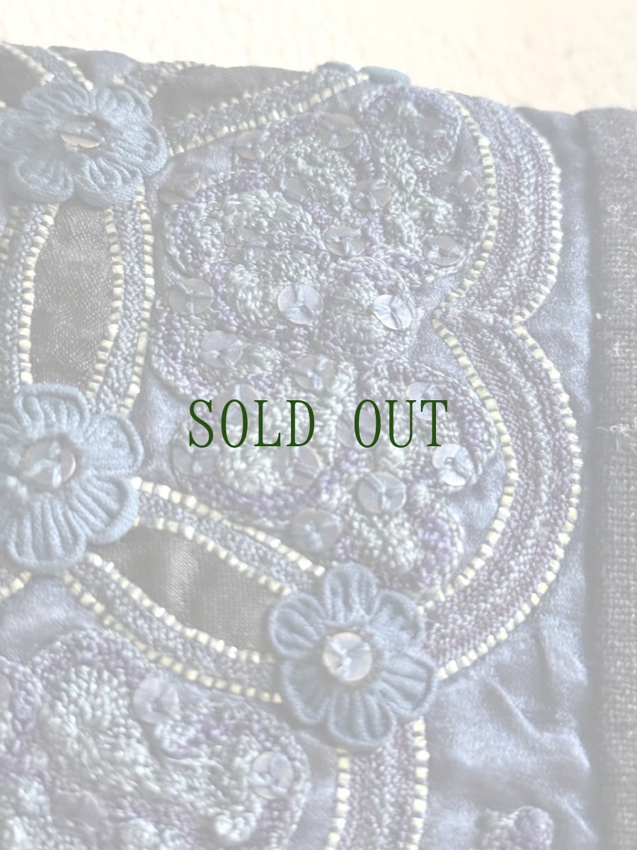 画像7: 貴州省・雷山西江苗族(Lei shang Miao/ミャオ族)　頭紋布/藍染/染め増し/皴繍・上衣（ヴィンテージ・コレクション） (7)