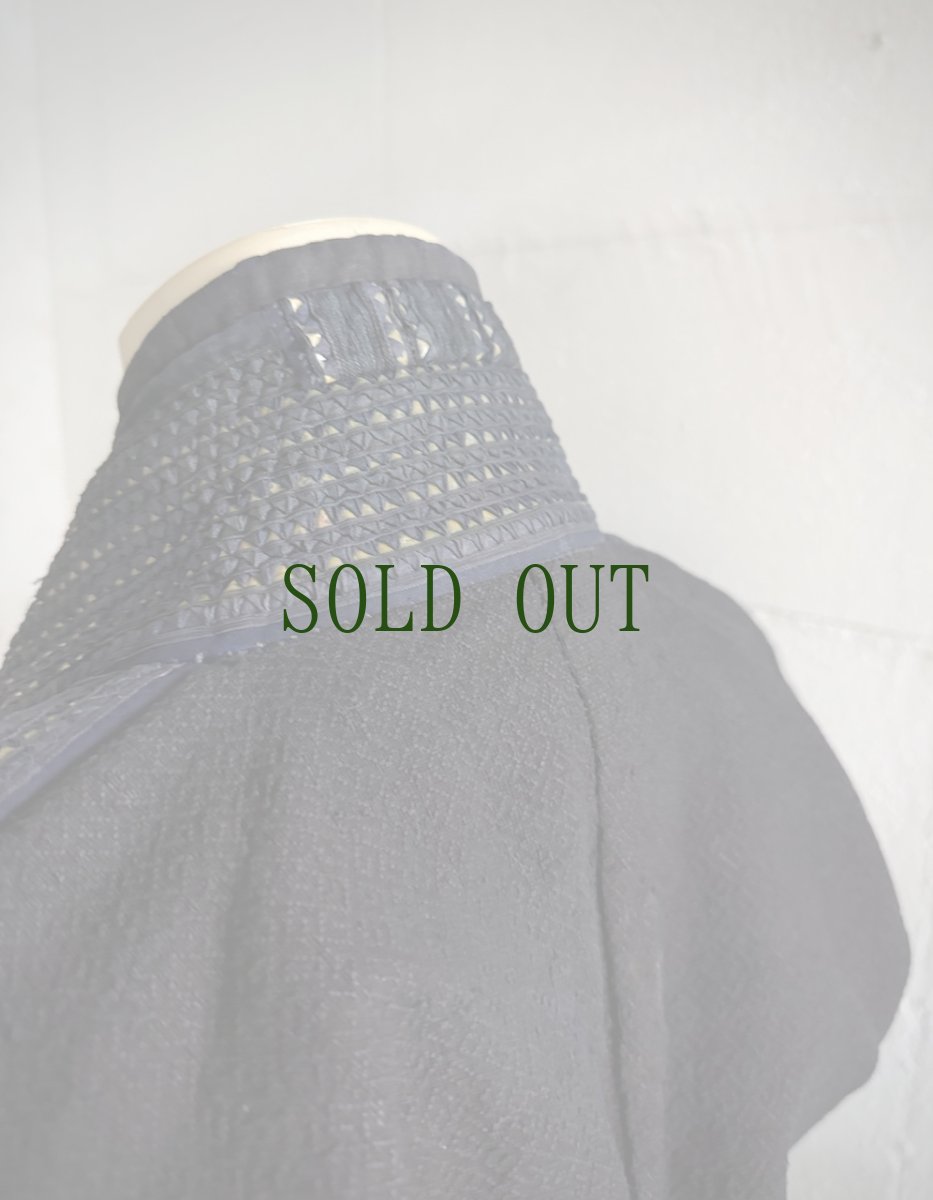 画像13: 貴州省・雷山西江苗族(Lei shang Miao/ミャオ族)　頭紋布/藍染/染め増し/皴繍・上衣（ヴィンテージ・コレクション） (13)