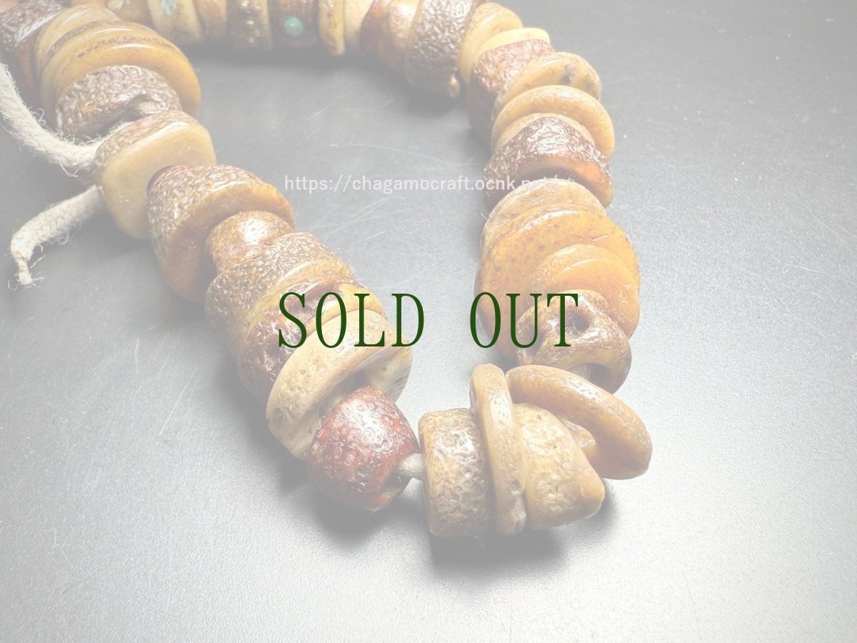 画像5: チベタン　カパラの御数珠　(Old Tibetan Kapala Mala ) ・眉心骨ほか約70珠・アンティーク (5)