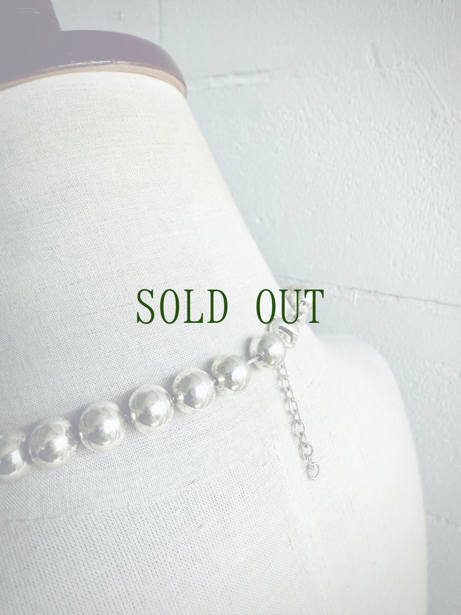 画像3: 貴州ミャオ族の丸玉ネックレス　(苗銀製)　（ロング） (3)