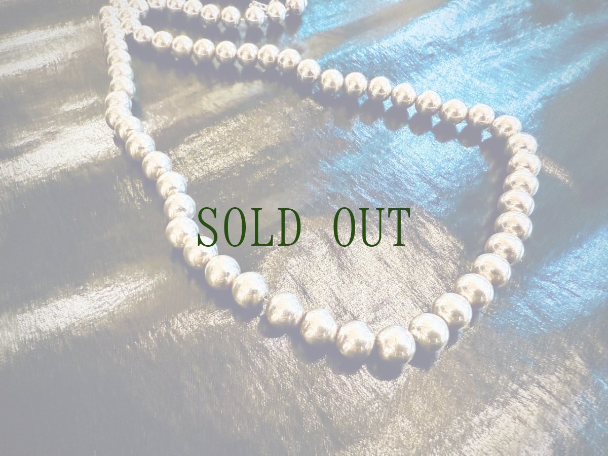 画像5: 貴州ミャオ族の丸玉ネックレス　(苗銀製)　（ロング） (5)