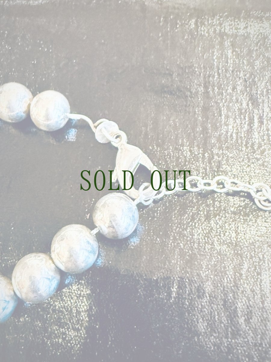 画像7: 貴州ミャオ族の丸玉ネックレス　(苗銀製)　（ロング） (7)