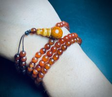 画像8: チベット・アンデシン（血珠)の108玉念珠　（6mm・Mala） (8)