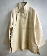 画像6: Tibetan traditional collar shirt made of cotton  チベット民族服・手紬手織り木綿（生成り） (6)