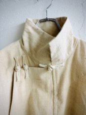 画像9: Tibetan traditional collar shirt made of cotton  チベット民族服・手紬手織り木綿（生成り） (9)