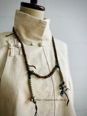画像10: 老木珠（白檀）のチベット念珠・スンドゥ、ターコイズ・数珠カウンター付き　(old tibetan sandalwood mala )アンティーク (10)