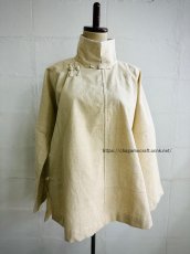 画像2: Tibetan traditional collar shirt made of cotton  チベット民族服・手紬手織り木綿（生成り） (2)