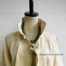 画像13: Tibetan traditional collar shirt made of cotton  チベット民族服・手紬手織り木綿（生成り） (13)