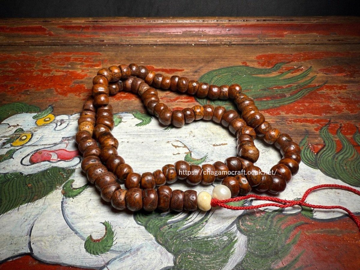 画像1: 老鳳眼・老龍眼菩提樹のチベット念珠　(Tibetan Old Buddha Chitta  Mala )　95珠・アンティーク　 (1)