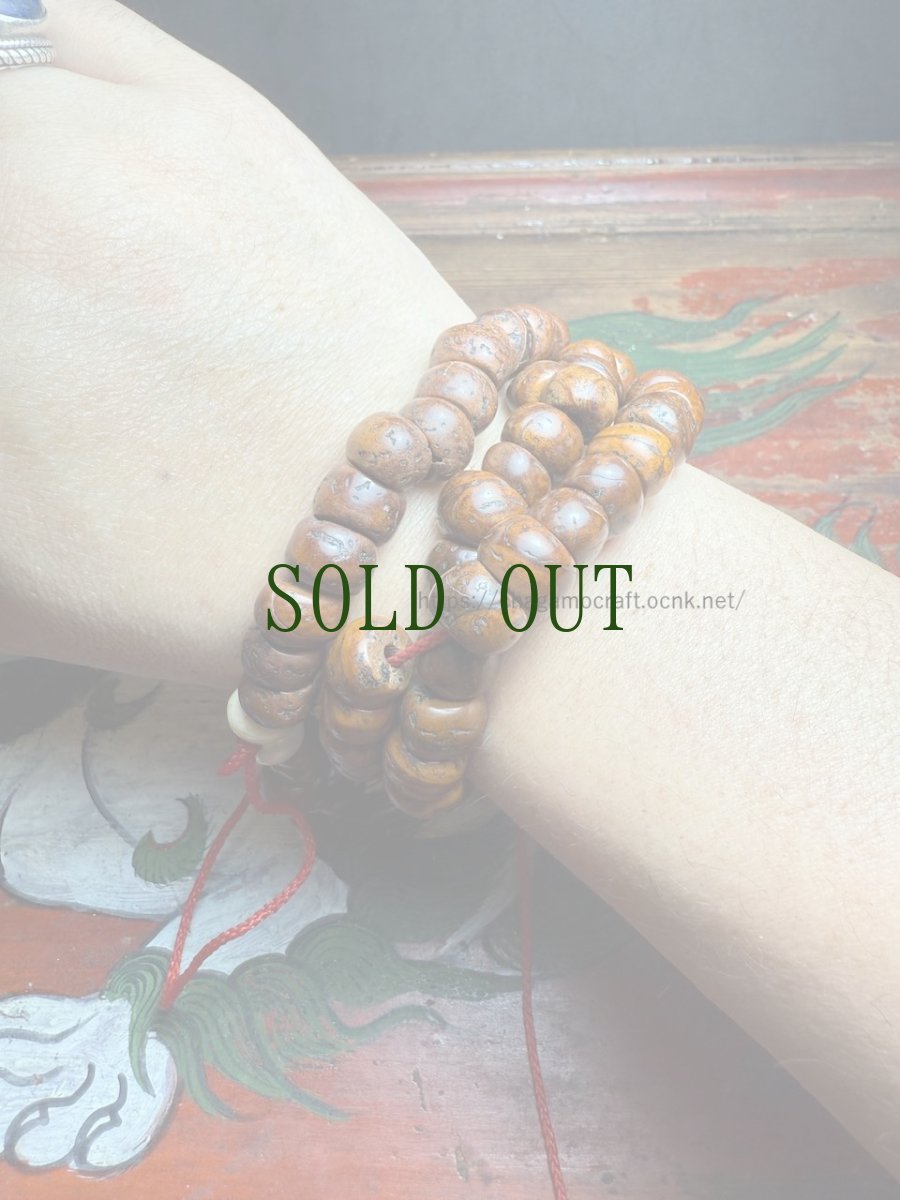 画像4: 老鳳眼・老龍眼菩提樹のチベット念珠　(Tibetan Old Buddha Chitta  Mala )　95珠・アンティーク　 (4)