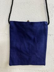 画像5: ガージア・ミャオ族（革家苗族）ろうけつ藍染（藍印花布）古布リメイク、ショルダーミニポーチ (5)