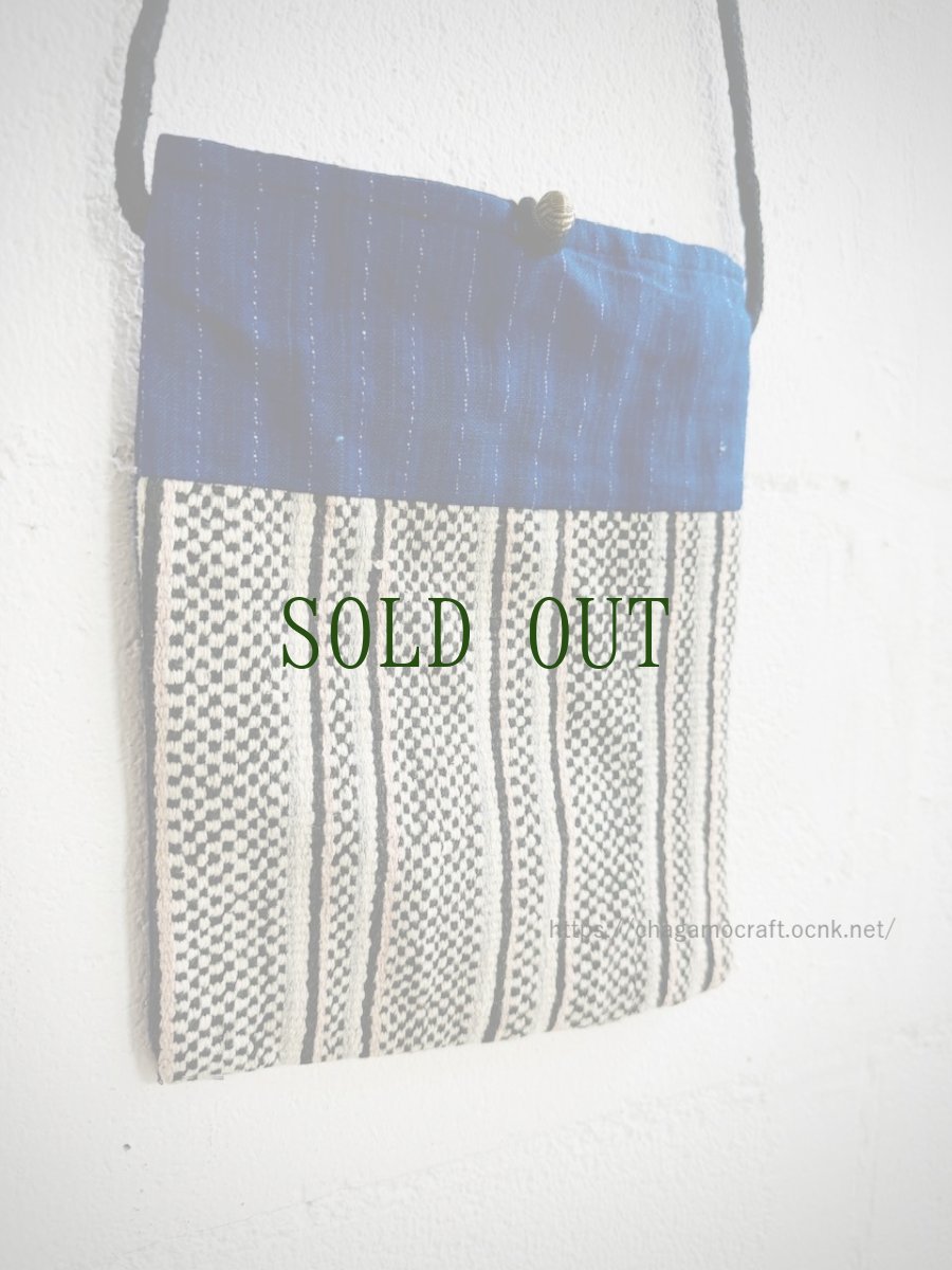 画像2: ヤオ族（雲南瑶族）　裂織・木綿古布　ショルダーミニポーチ (2)