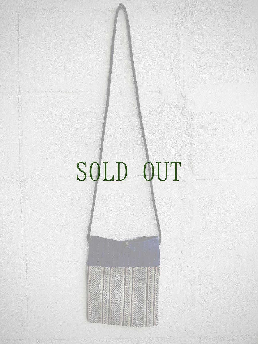 画像4: ヤオ族（雲南瑶族）　裂織・木綿古布　ショルダーミニポーチ (4)