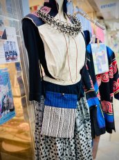 画像6: ヤオ族（雲南瑶族）　裂織・木綿古布　ショルダーミニポーチ (6)