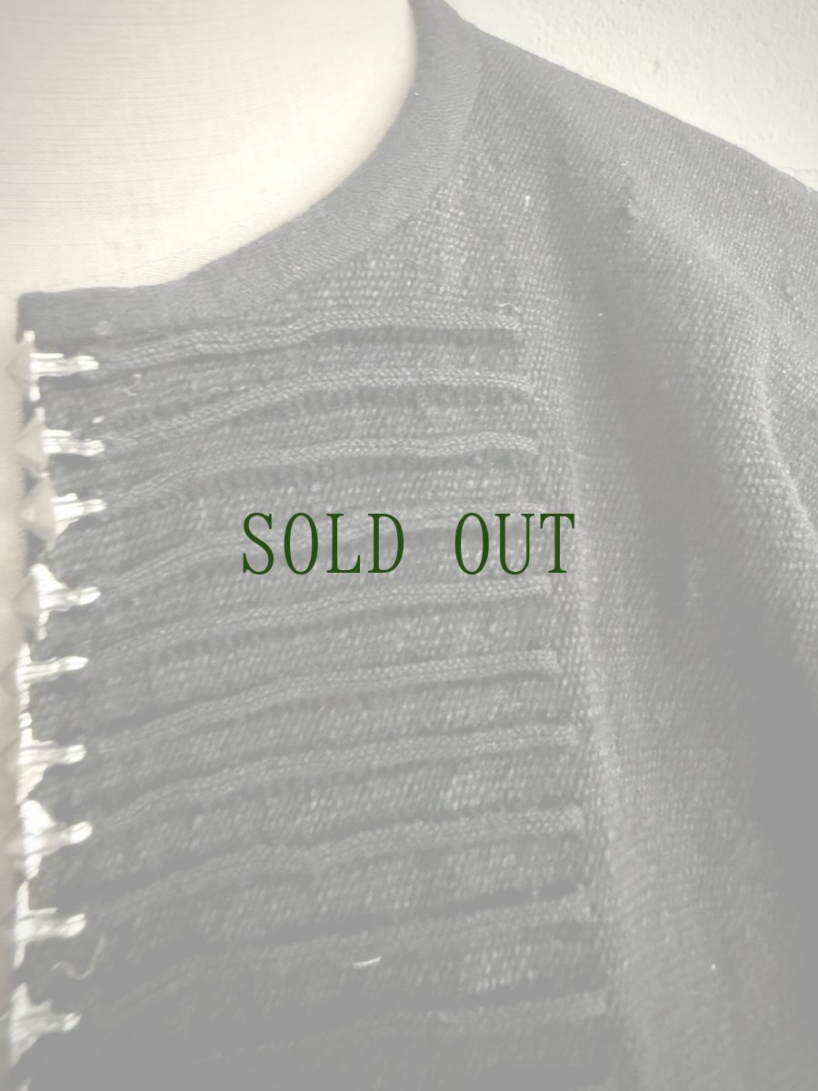 画像8: 中国雲南省・瑶族（jing ping yao/金平ヤオ族）藍染・綿麻/（黒藍色）希少タイプ・ビンテージ (8)