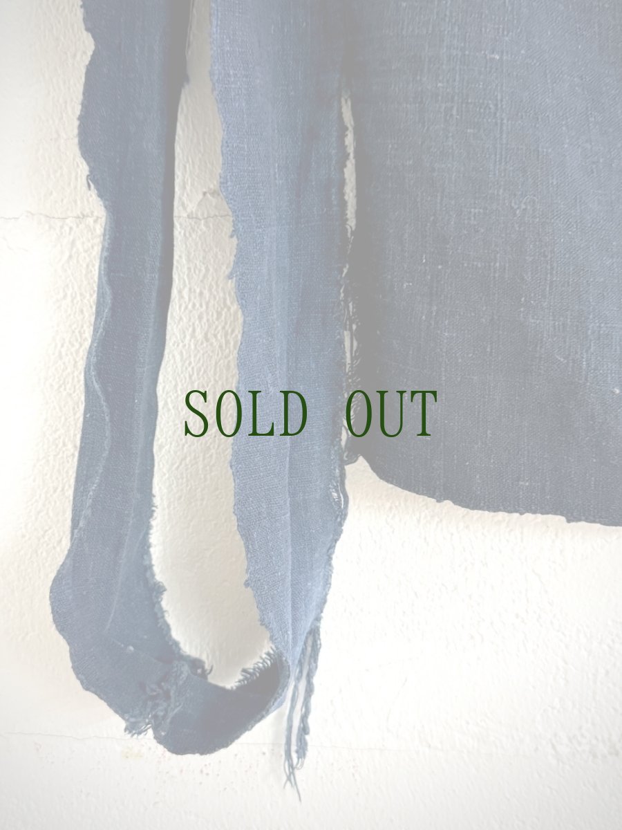 画像11: バイクーヤオ族（白裤瑶族）・上衣（貫頭衣）・藍染、ろうけつ、野蚕糸刺繍（アンティーク） (11)